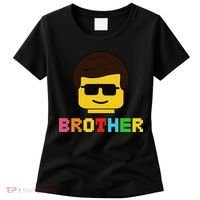Block Brick Building Brother Master Builder Matching Family Women's T-Shirt thumb 0