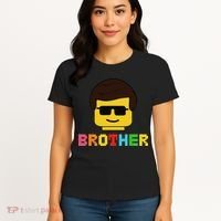 Block Brick Building Brother Master Builder Matching Family Women's T-Shirt thumb 4