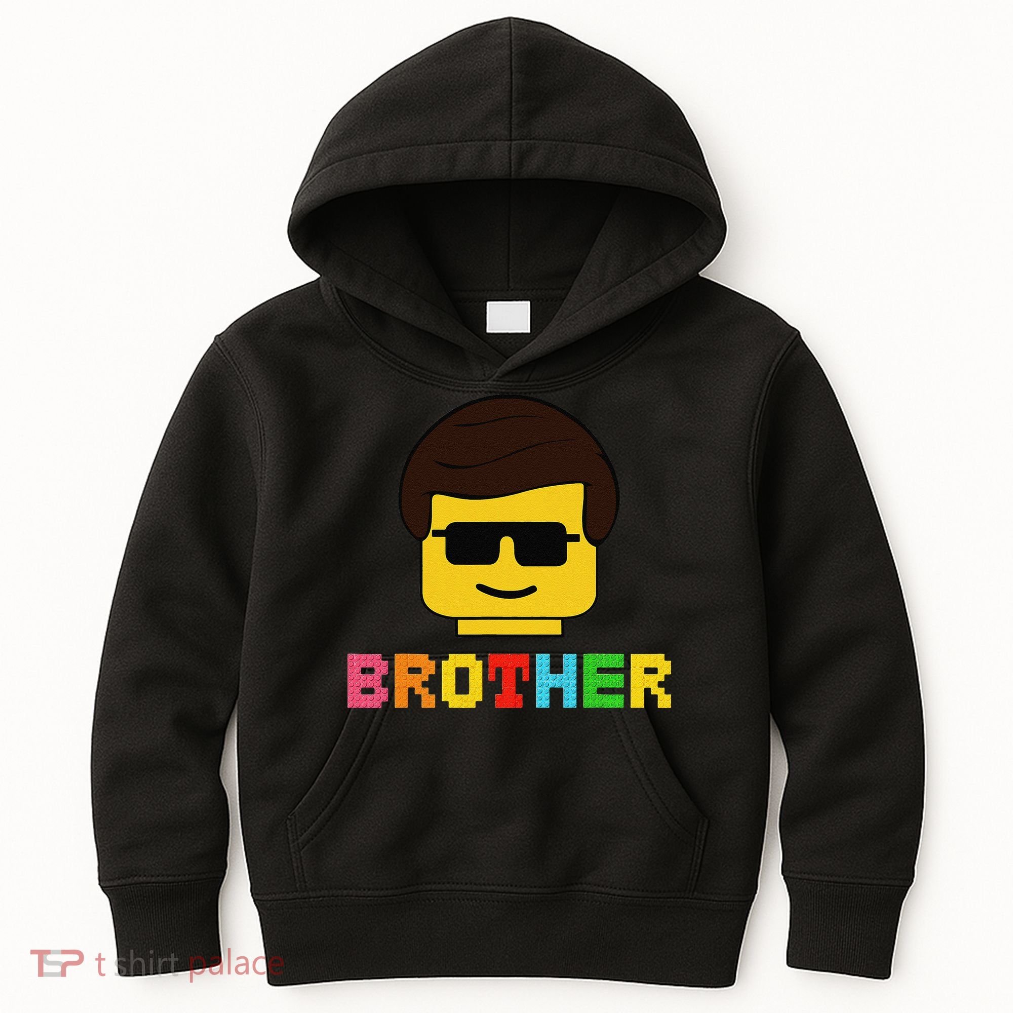 Block Brick Building Brother Master Builder Matching Family Kids Hoodie