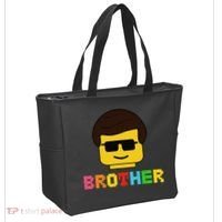 Block Brick Building Brother Master Builder Matching Family Tote Bag thumb 2