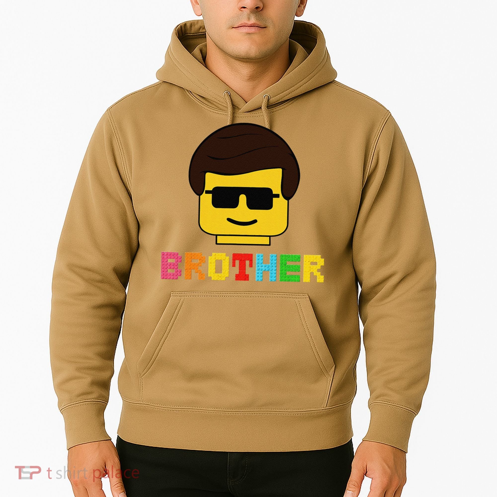 Block Brick Building Brother Master Builder Matching Family Hoodie