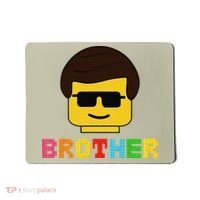 Block Brick Building Brother Master Builder Matching Family Mousepad thumb 0