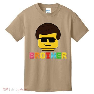 Block Brick Building Brother Master Builder Matching Family Kids T-Shirt