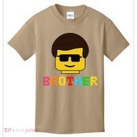 Block Brick Building Brother Master Builder Matching Family Kids T-Shirt thumb 0