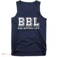 Bbl Bad Bitches Lift Funny Lifting Weight Workout Fitness Tank Top thumb 0