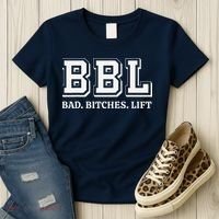 Bbl Bad Bitches Lift Funny Lifting Weight Workout Fitness Women's T-Shirt thumb 3