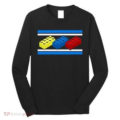 Building Bricks Blocks Master Builder Engineer Construction Long Sleeve Shirt