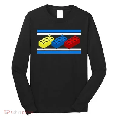 Building Bricks Blocks Master Builder Engineer Construction Long Sleeve Shirt