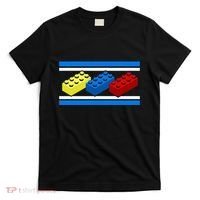 Building Bricks Blocks Master Builder Engineer Construction T-Shirt thumb 0