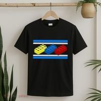 Building Bricks Blocks Master Builder Engineer Construction T-Shirt thumb 2