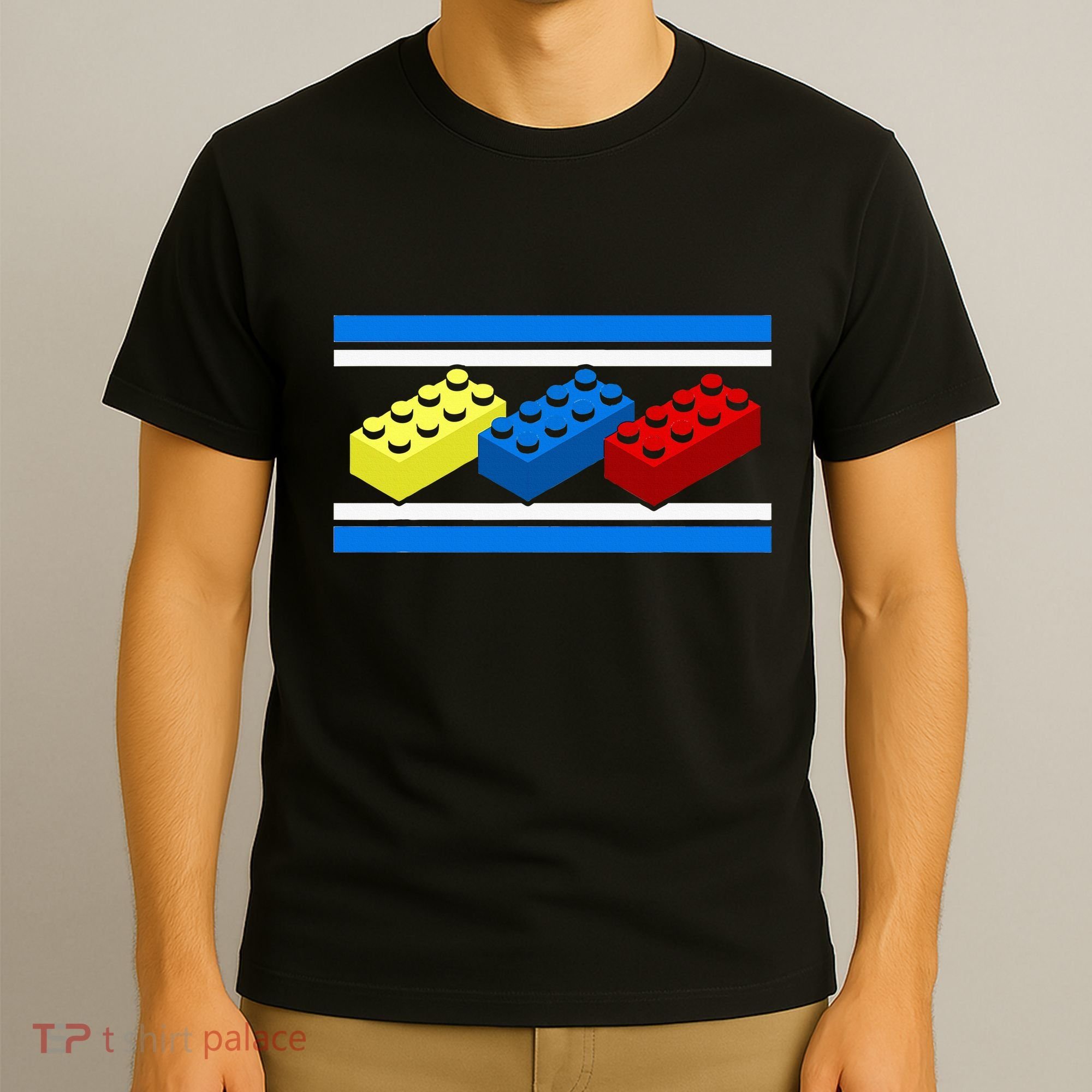Building Bricks Blocks Master Builder Engineer Construction T-Shirt