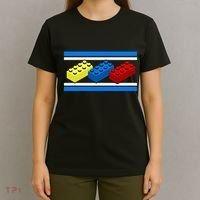 Building Bricks Blocks Master Builder Engineer Construction T-Shirt thumb 4