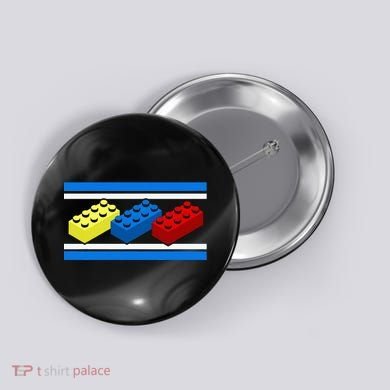 Building Bricks Blocks Master Builder Engineer Construction Button