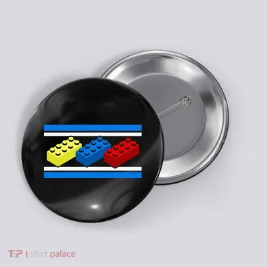 Building Bricks Blocks Master Builder Engineer Construction Button