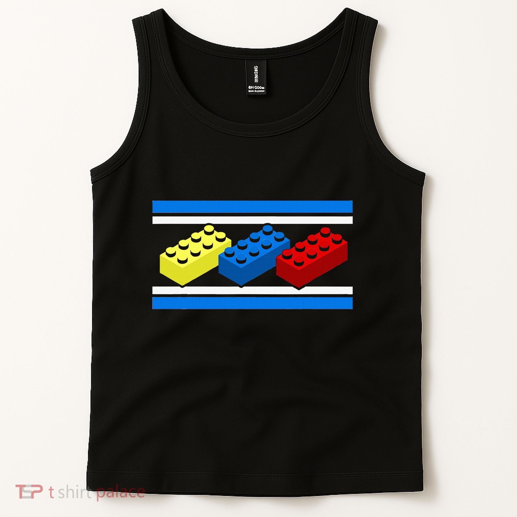 Building Bricks Blocks Master Builder Engineer Construction Tank Top