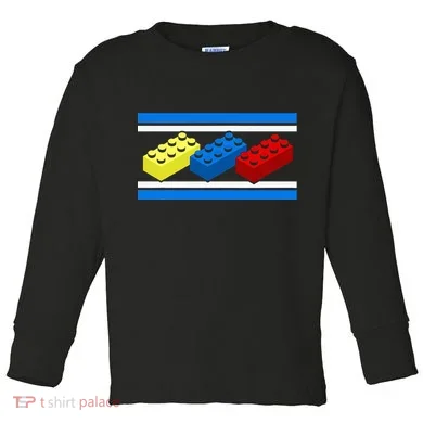 Building Bricks Blocks Master Builder Engineer Construction Toddler Long Sleeve