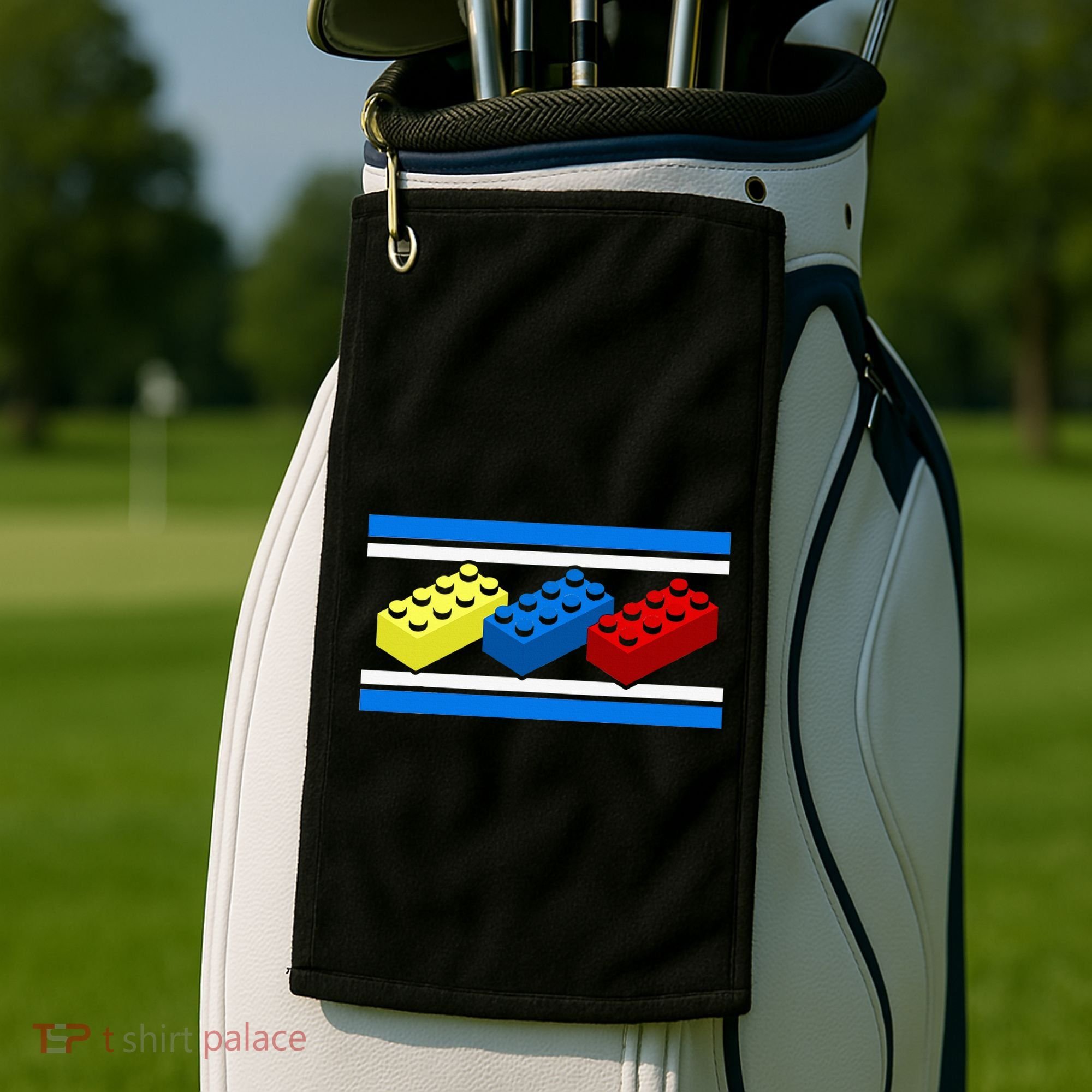 Building Bricks Blocks Master Builder Engineer Construction Golf Towel