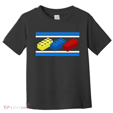 Building Bricks Blocks Master Builder Engineer Construction Toddler T-Shirt