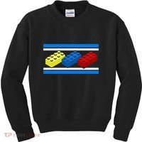 Building Bricks Blocks Master Builder Engineer Construction Kids Sweatshirt thumb 0