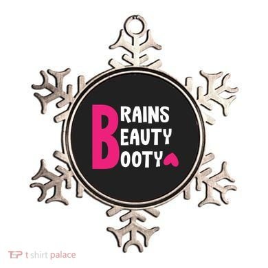 Brains Beauty Booty Funny Smart Pretty Fitness Butt Workout Gift Ornament