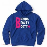 Brains Beauty Booty Funny Smart Pretty Fitness Butt Workout Gift Hoodie thumb 0