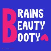 Brains Beauty Booty Funny Smart Pretty Fitness Butt Workout Gift Long Sleeve Shirt thumb 2