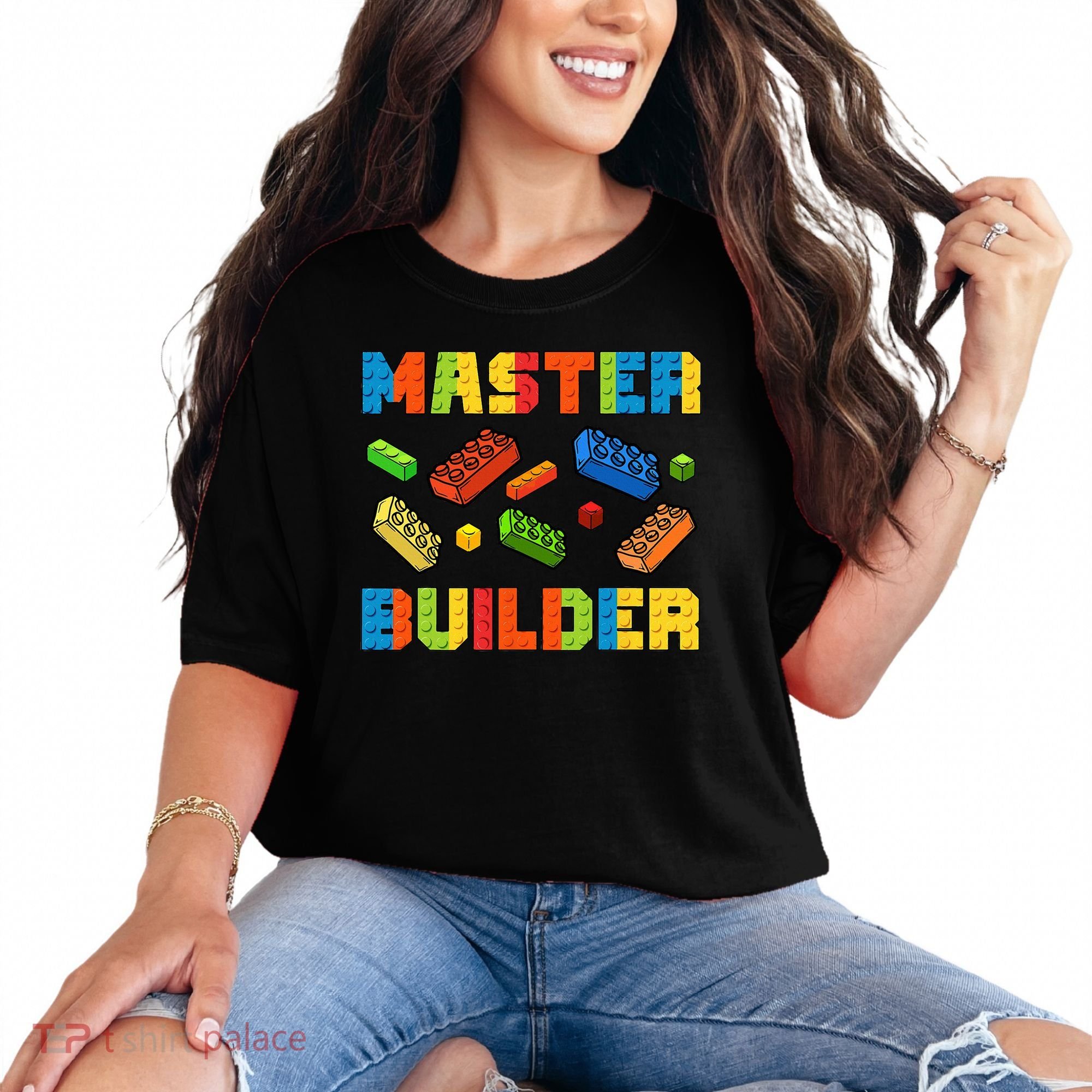 Brick Builder Building Blocks Brick Master Builder Comfort Colors T-Shirt