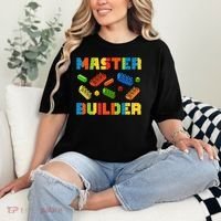 Brick Builder Building Blocks Brick Master Builder Comfort Colors T-Shirt thumb 2
