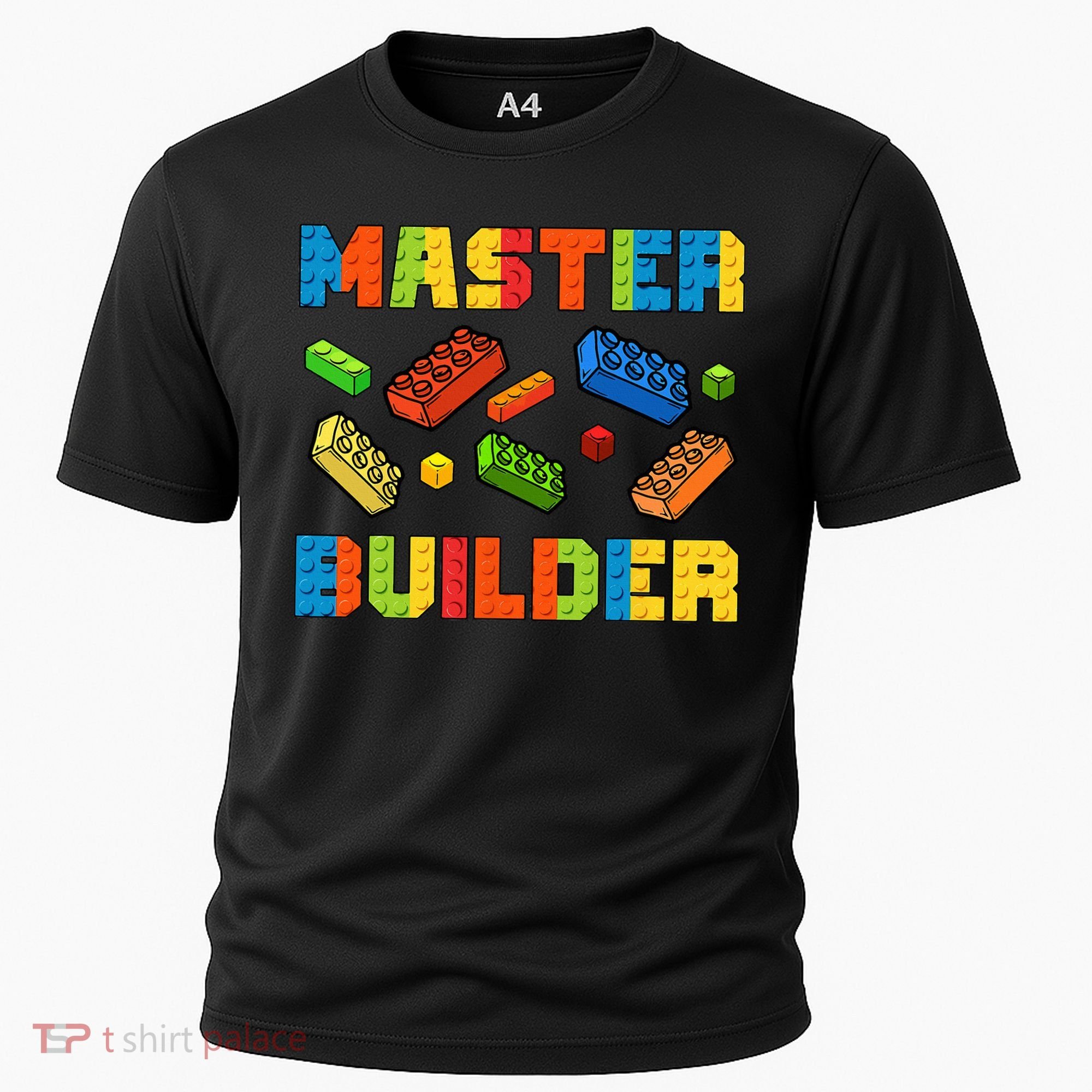 Brick Builder Building Blocks Brick Master Builder Cooling Performance Crew T-Shirt