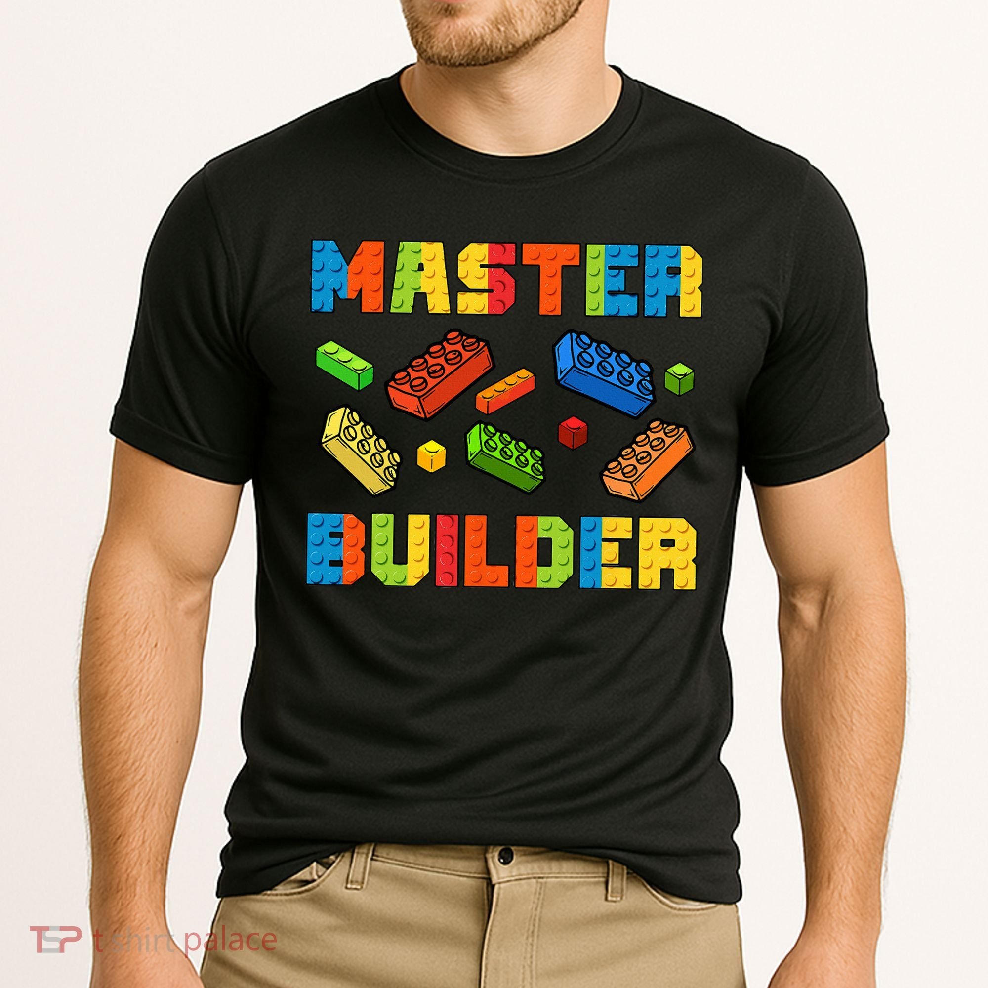Brick Builder Building Blocks Brick Master Builder Cooling Performance Crew T-Shirt