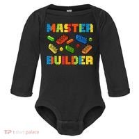 Brick Builder Building Blocks Brick Master Builder Baby Long Sleeve Bodysuit thumb 0