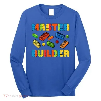 Brick Builder Building Blocks Brick Master Builder Long Sleeve Shirt