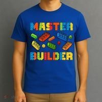Brick Builder Building Blocks Brick Master Builder T-Shirt thumb 3