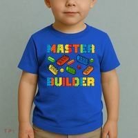 Brick Builder Building Blocks Brick Master Builder Toddler T-Shirt thumb 2