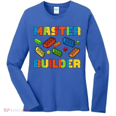 Brick Builder Building Blocks Brick Master Builder Women's Long Sleeve Shirt