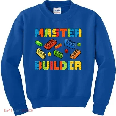 Brick Builder Building Blocks Brick Master Builder Kids Sweatshirt