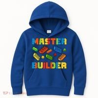 Brick Builder Building Blocks Brick Master Builder Kids Hoodie thumb 0