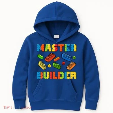 Brick Builder Building Blocks Brick Master Builder Kids Hoodie