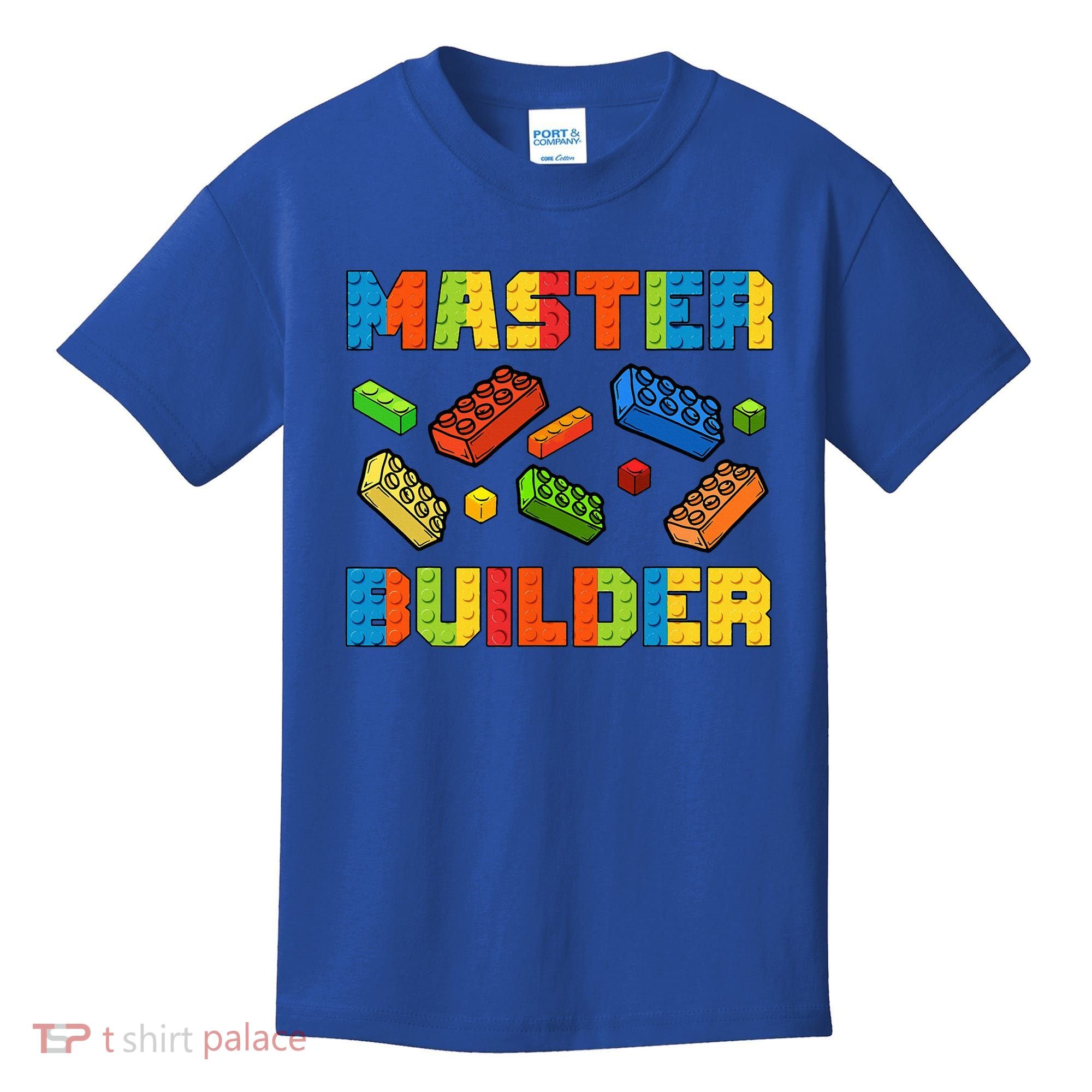 Brick Builder Building Blocks Brick Master Builder Kids T-Shirt