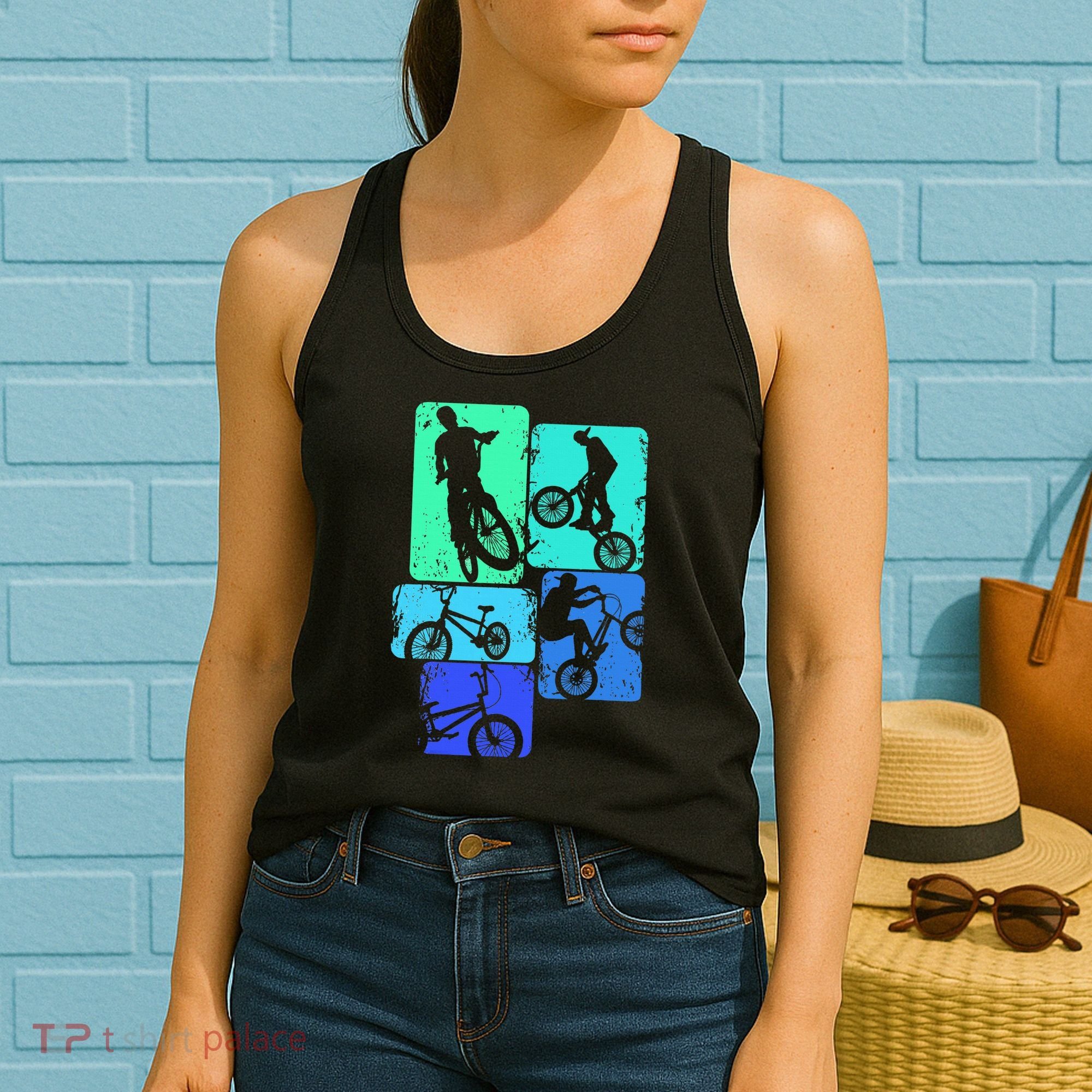 Bmx Bike Bicycle Stunt Racing Women's Tank Top
