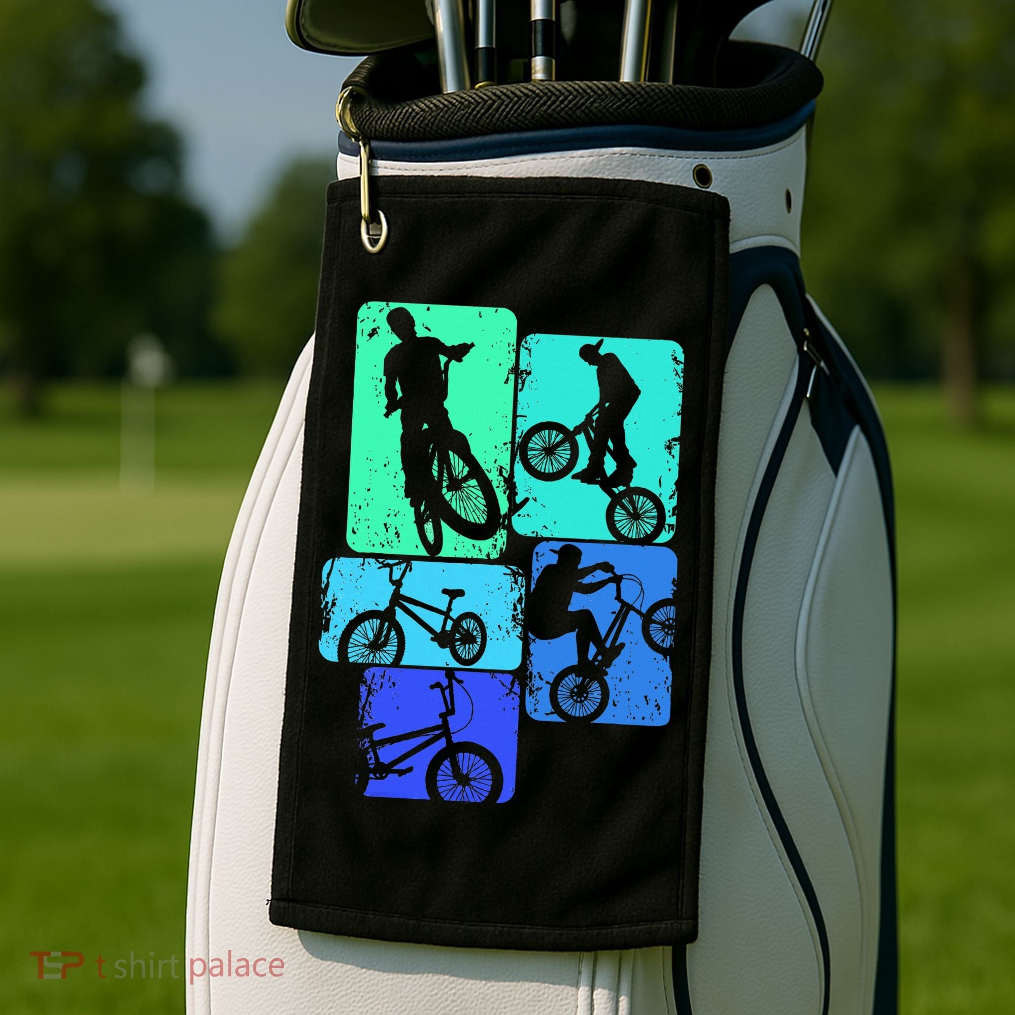 Bmx Bike Bicycle Stunt Racing Golf Towel