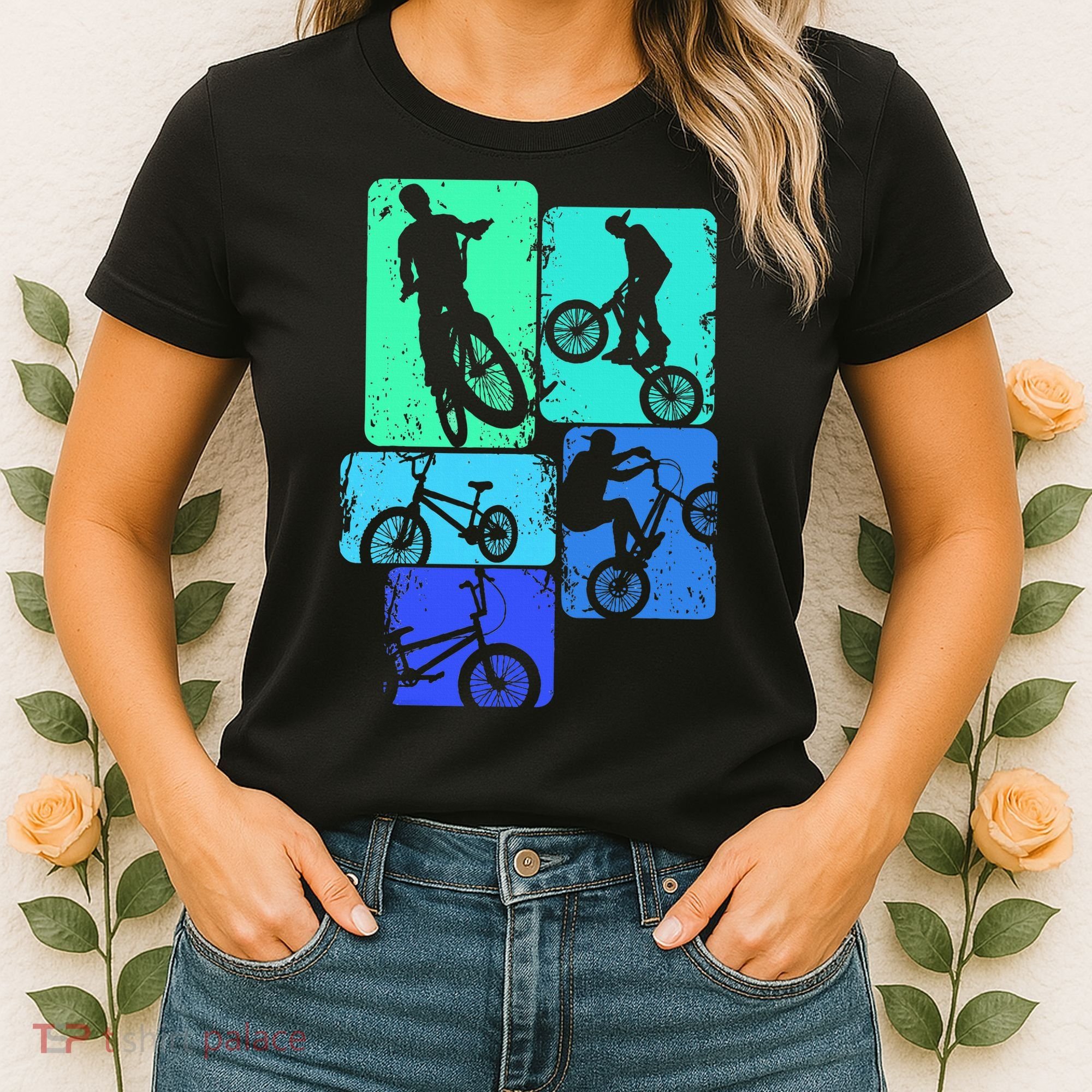 Bmx Bike Bicycle Stunt Racing Women's T-Shirt