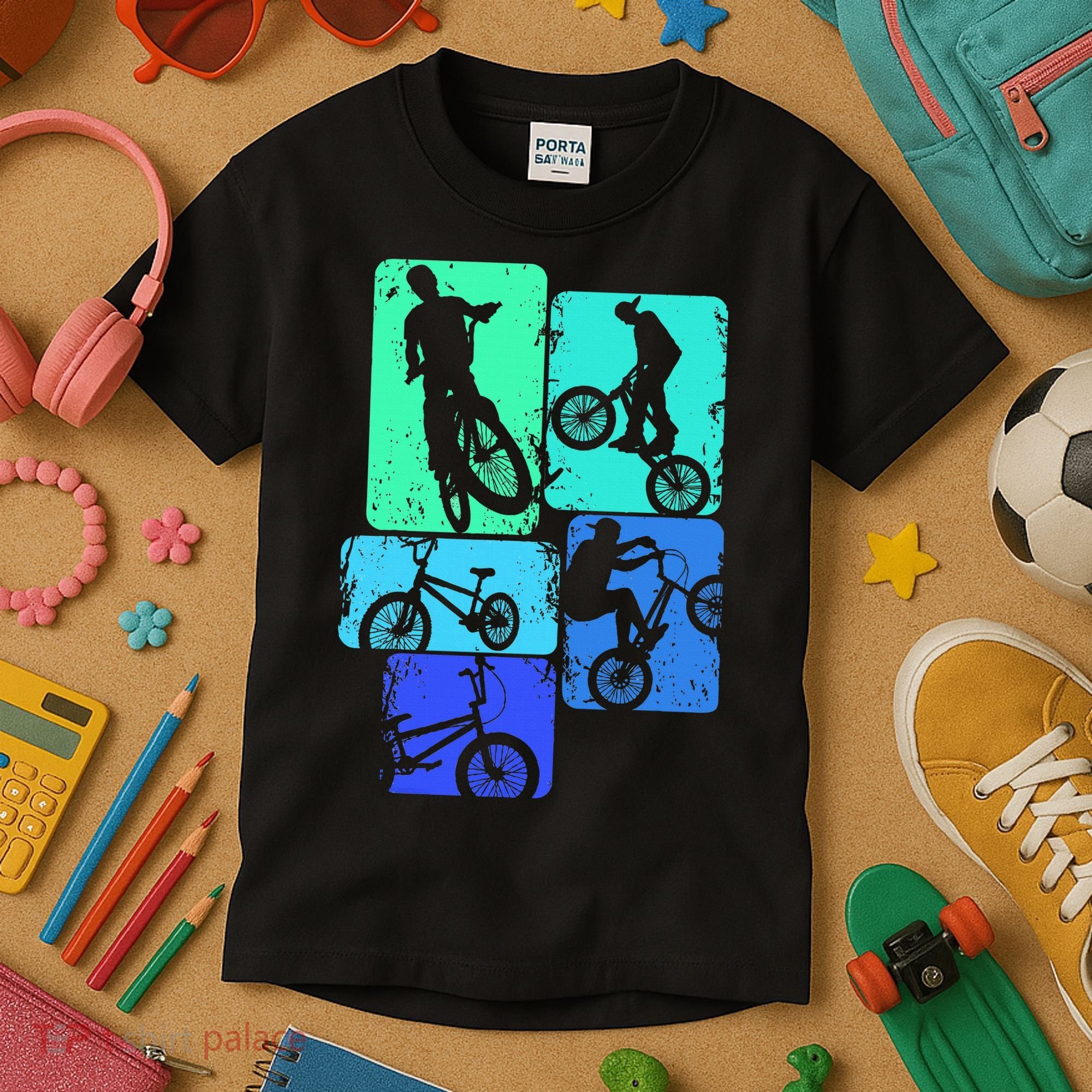 Bmx Bike Bicycle Stunt Racing Kids T-Shirt