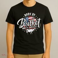 Body By Brisket USA Flag Patriotic Barbeque 4th of July T-Shirt thumb 3