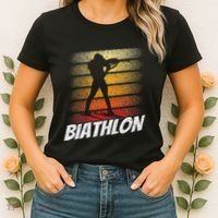 Biathlon Biathlete Biathlons Sports Women's T-Shirt thumb 2