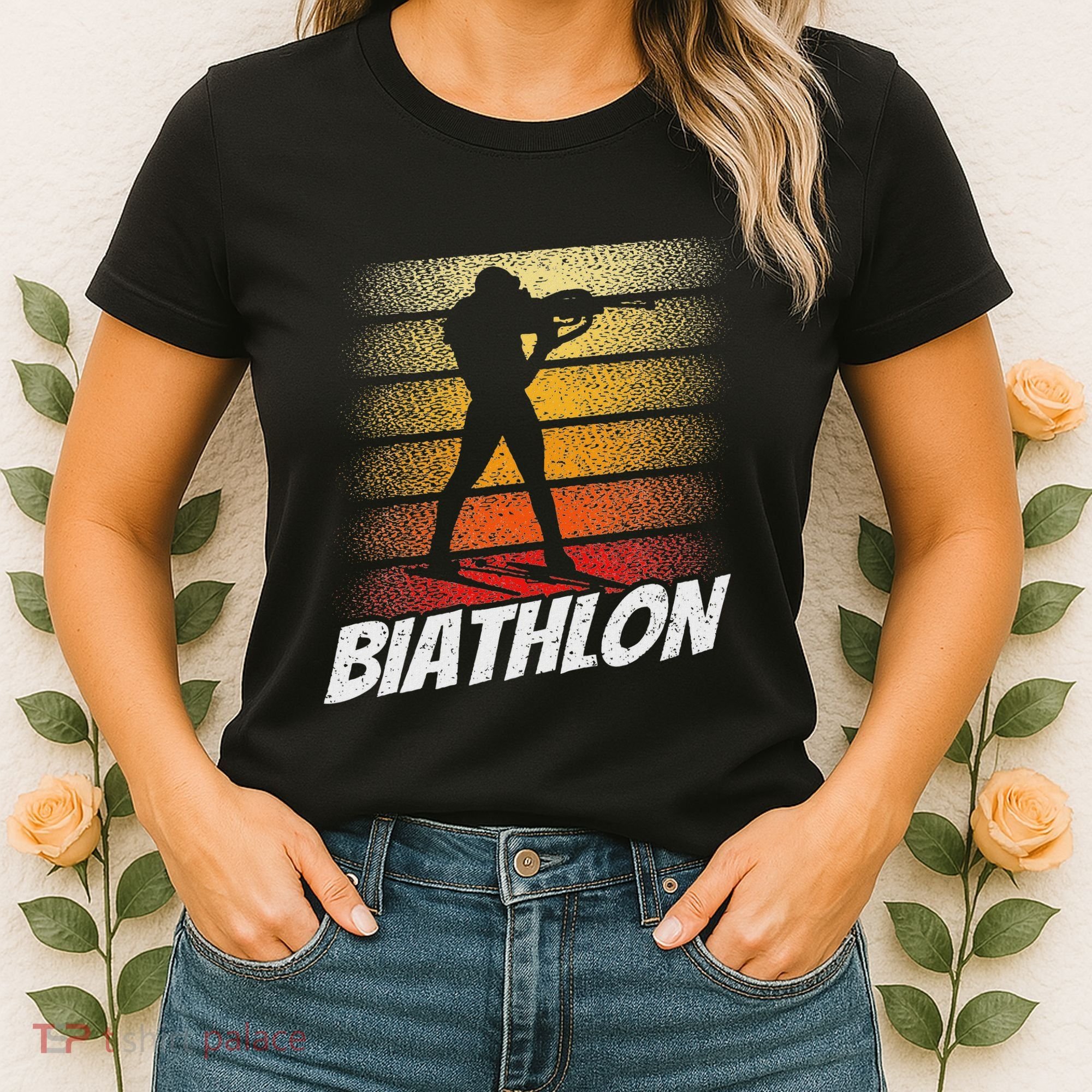 Biathlon Biathlete Biathlons Sports Women's T-Shirt