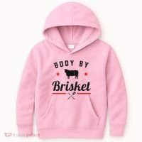 Bbq Body By Brisket Grilling Or Smoking Meat Kids Hoodie thumb 0