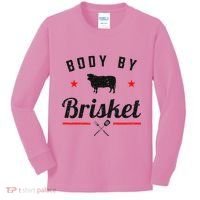 Bbq Body By Brisket Grilling Or Smoking Meat Kids Long Sleeve Shirt thumb 0