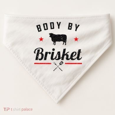 Bbq Body By Brisket Grilling Or Smoking Meat USA-Made Doggie Bandana