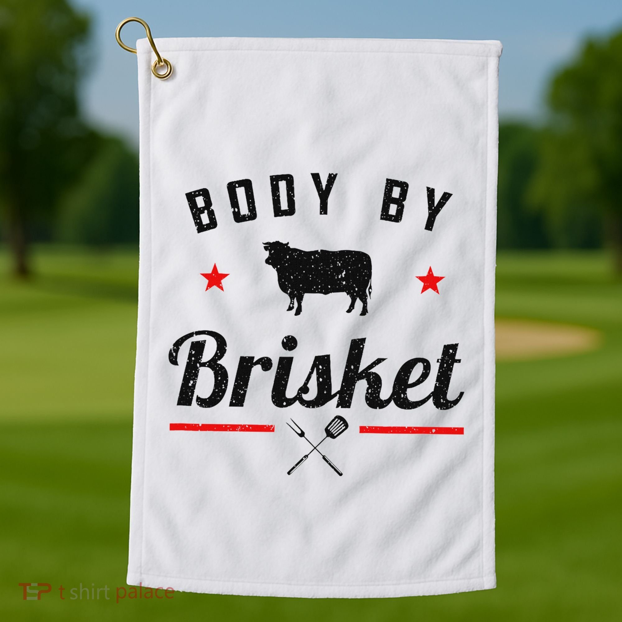 Bbq Body By Brisket Grilling Or Smoking Meat Golf Towel